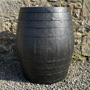 90cm Giant Black Full Barrel Oak Tree Planter